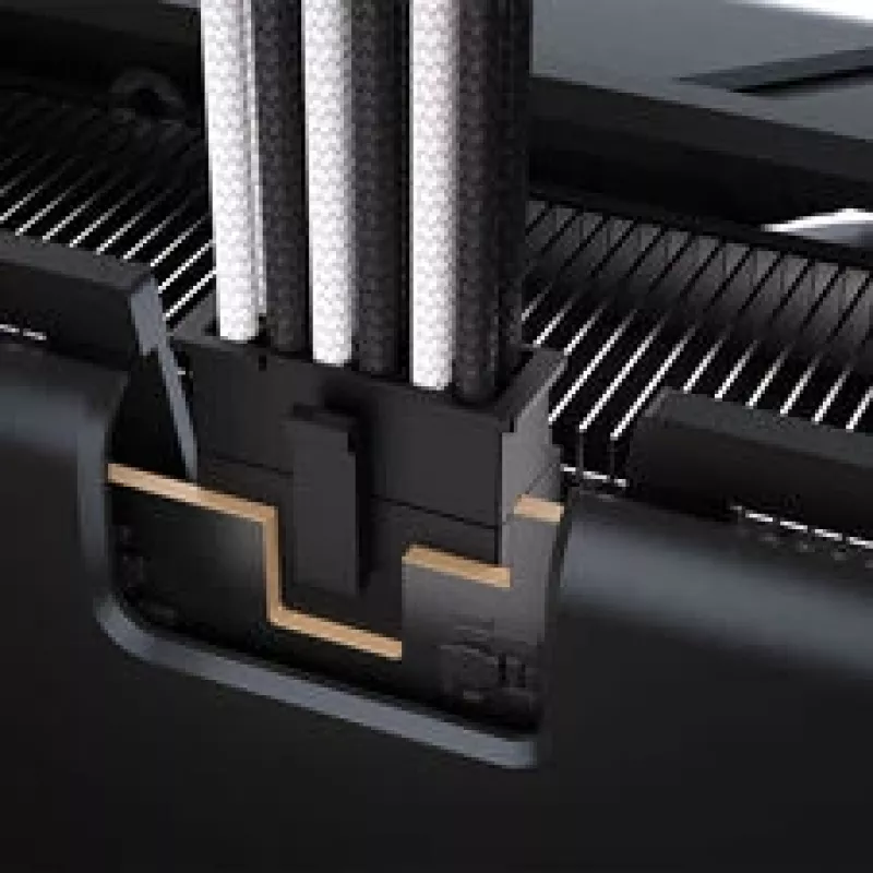 Corsair premium-punutud 12V-2x6 to 12V-2x6-kaabel, universaalne - must/valge