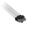 Corsair premium-punutud 12V-2x6 kuni 2x 6+2-Pin-PCIe-kaabel, universaalne - valge