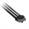 Corsair premium-punutud 12V-2x6 to 2x 6+2-Pin-PCIe-kaabel, Universal - Must/valge