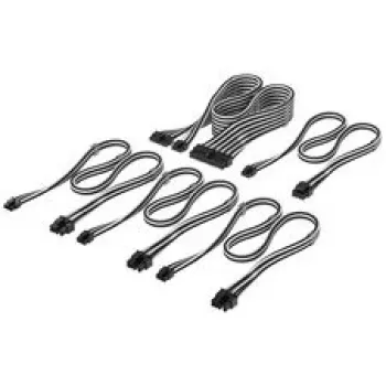 Corsair premium-punutud DC kaabel Starter Kit, Type-5 toiteplokile - Must/valge