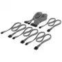 Corsair premium-punutud DC kaabel Starter Kit, Type-5 toiteplokile - Must/valge