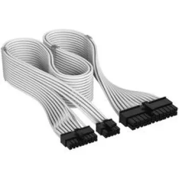 Corsair premium-punutud 24-Pin-ATX-kaabel, Gen 5, Type-5 toiteallikale - Valge