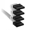 Corsair premium-punutud 4x SATA-toitekaabel, Type-5 toiteallikale - Valge