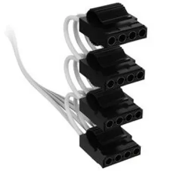 Corsair kaabel, tüüp 4, PATA toitepistikud, 450 mm, 550 mm, 650 mm, 750 mm, individuaalselt ümbritsetud – valge