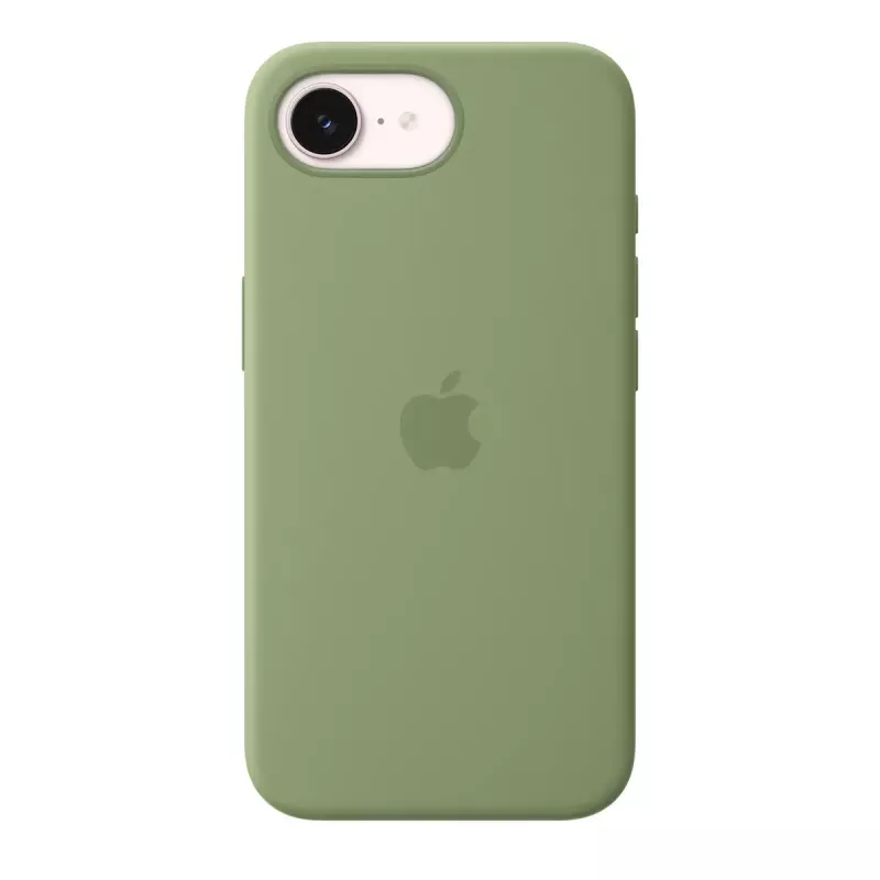 Kaitsev silikoonümbris MagSafe'iga Apple iPhone 17e jaoks — Light Moss, sobib 15,5 cm (6,1 tolli) ekraanidele