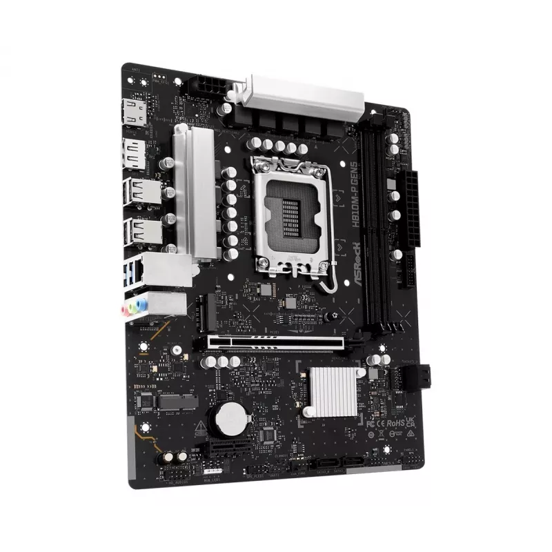 Emaplaat ASROCK H810M-P GEN5 — H810 kiibistik, LGA 1700, mATX, DDR5 tugi
