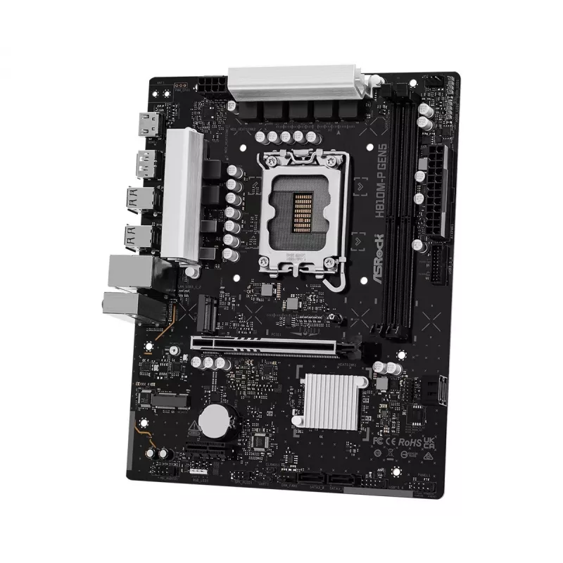 Emaplaat ASROCK H810M-P GEN5 — H810 kiibistik, LGA 1700, mATX, DDR5 tugi
