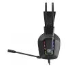 Juhtmega USB-mängupeakomplekt DEFENDER GOTHIC RGB mikrofoniga, must