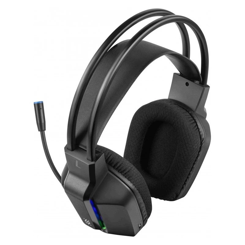 Juhtmega USB-mängupeakomplekt DEFENDER GOTHIC RGB mikrofoniga, must
