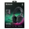 Juhtmega USB-mängupeakomplekt DEFENDER GOTHIC RGB mikrofoniga, must