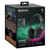Juhtmega USB-mängupeakomplekt DEFENDER GOTHIC RGB mikrofoniga, must