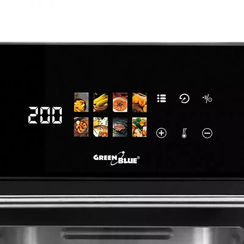 Õhufritüür GreenBlue GB950 1800W, 10 L mahutavus, 8 programmi, puutepaneel, taimer, must