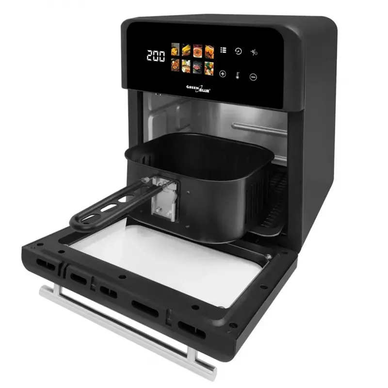 Õhufritüür GreenBlue GB950 1800W, 10 L mahutavus, 8 programmi, puutepaneel, taimer, must