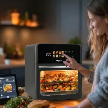 Õhufritüür GreenBlue GB950 1800W, 10 L mahutavus, 8 programmi, puutepaneel, taimer, must