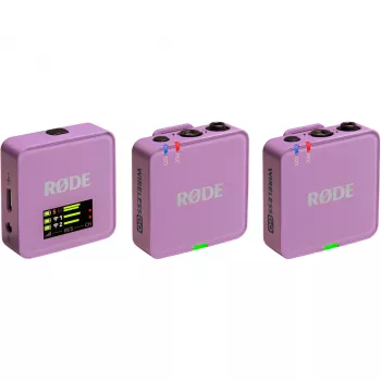 Juhtmeta lavalier-mikrofon Rode Wireless Go III lilla 2,4 GHz kompaktne disain