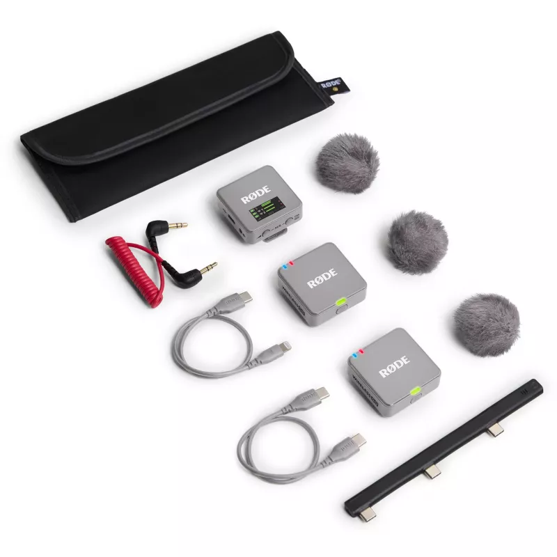 Juhtmevaba mikrofon Rode Wireless GO III hall — kompaktne disain, sisseehitatud aku
