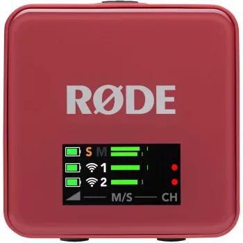 Juhtmevaba mikrofon Rode Wireless Go III Pink — kompaktne 2,4 GHz ülekanne, mudel WIGOGEN3ROS
