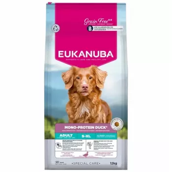 Kuiv koeratoit EUKANUBA Special Care Mono-Protein Adult Duck – ühe loomaliha valguallikaga, 12 kg