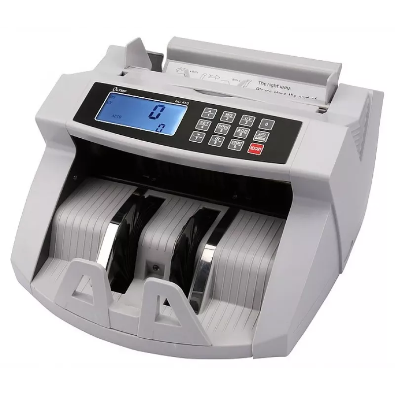 Pangatähtede loendur Olympia NC 450 — 5,1 kg, LCD, 230 V, 75 W, 247×185×306 mm