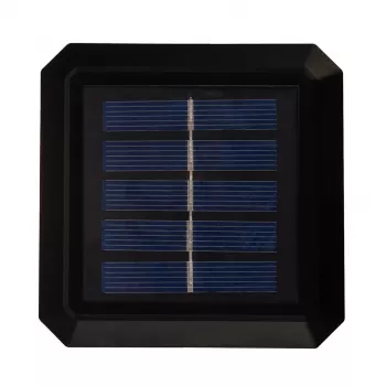 Solar LED Post Light GreenBlue GB128 WW, 3200K neutralne valge, ümbrikukujuline vari, 100x100mm, must