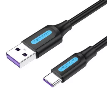 USB 2.0 A to USB-C kaabel Vention CORBF 5A 1m Must PVC