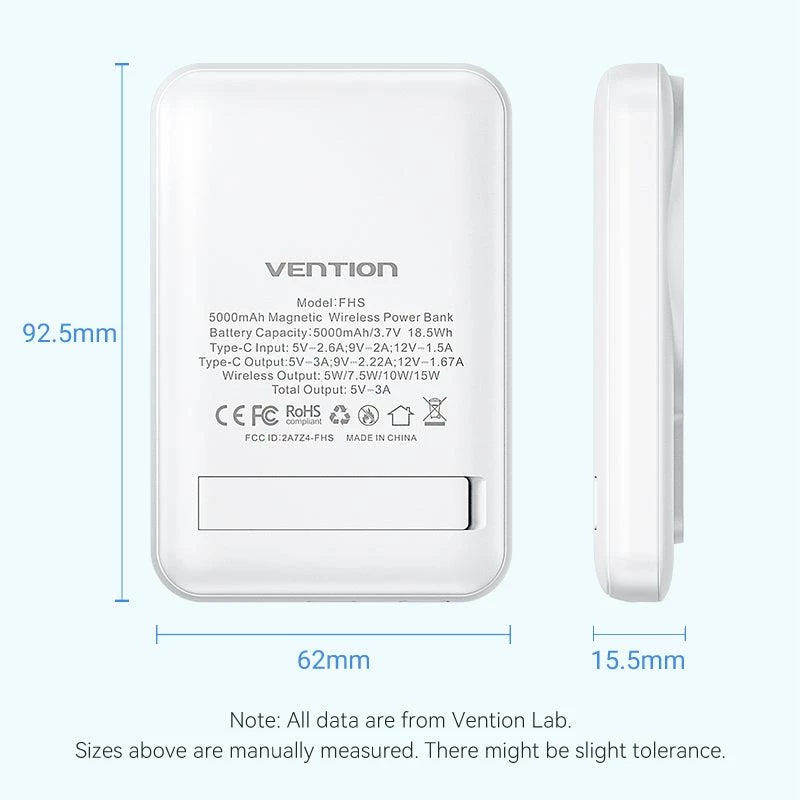 Akupank Wrl 5000MAH 20W/MAGNETIC Must FHSB0 Vention
