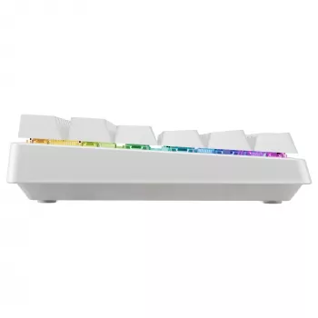 Mehaanilise stiiliga kompaktne juhtmevaba klaviatuur Cherry XTRFY K33 75% QWERTZ saksa valge USB + RF + Bluetooth RGB