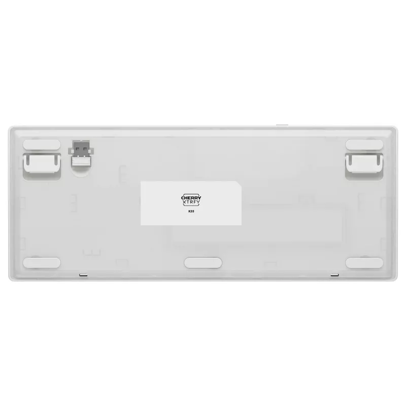 Mehaanilise stiiliga kompaktne juhtmevaba klaviatuur Cherry XTRFY K33 75% QWERTZ saksa valge USB + RF + Bluetooth RGB