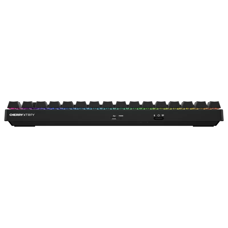 Juhtmevaba mänguriklaviatuur Cherry XTRFY K33 Compact 75% QWERTZ saksa USB + RF + Bluetooth RGB must