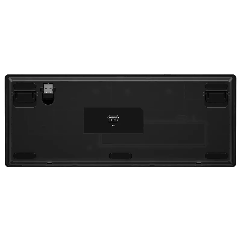 Juhtmevaba mänguriklaviatuur Cherry XTRFY K33 Compact 75% QWERTZ saksa USB + RF + Bluetooth RGB must
