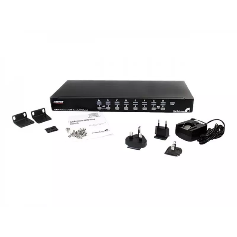 StarTech.com 16 pordiga 1U rack-kinnitav USB KVM-lüliti koos OSD-ga (SV1631DUSBU)