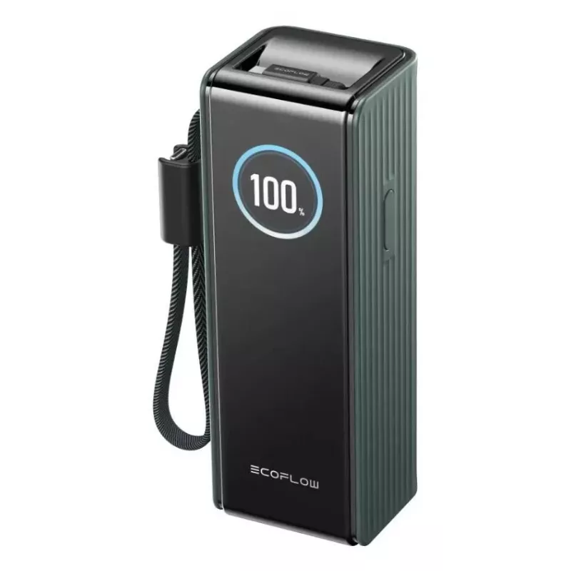 Akupank EcoFlow RAPID 25000 mAh roheline — 170 W koguvõimsus, 2× USB-C, 1× USB-A