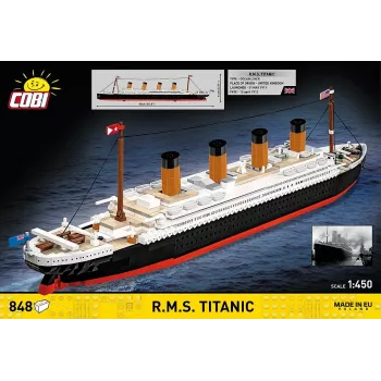 Ehituskomplekt Cobi R.M.S. Titanic mudelikomplekt, 848 osa, kollektsioneeritav laevamudel