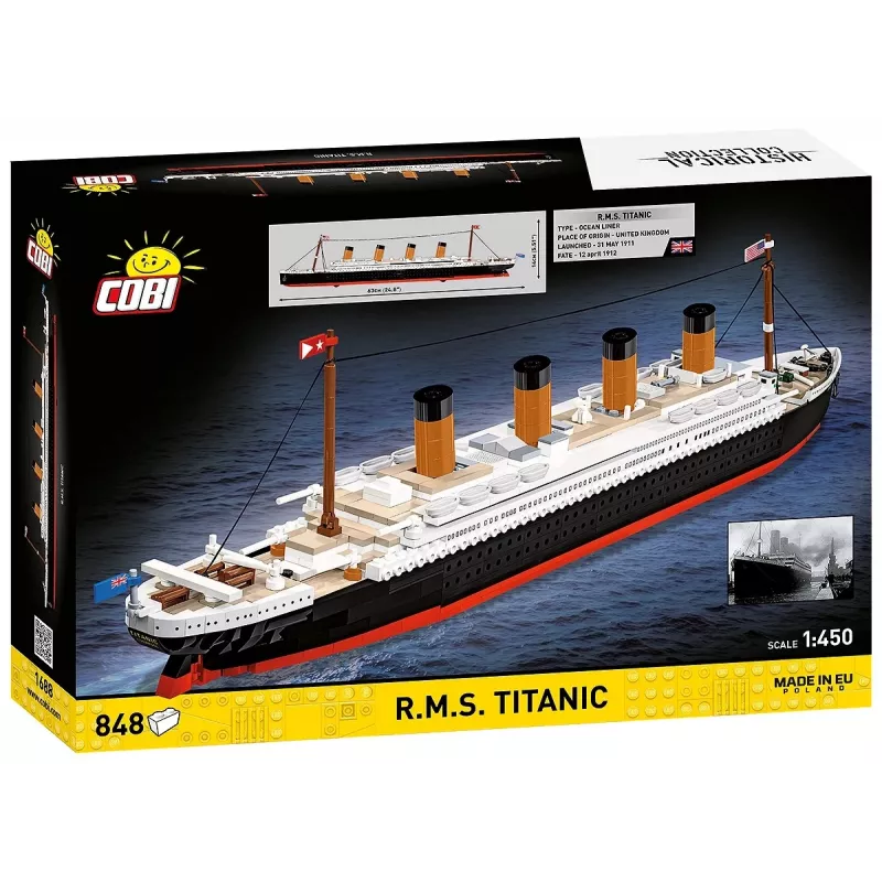 Ehituskomplekt Cobi R.M.S. Titanic mudelikomplekt, 848 osa, kollektsioneeritav laevamudel