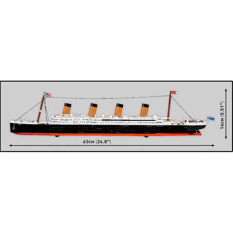 Ehituskomplekt Cobi R.M.S. Titanic mudelikomplekt, 848 osa, kollektsioneeritav laevamudel