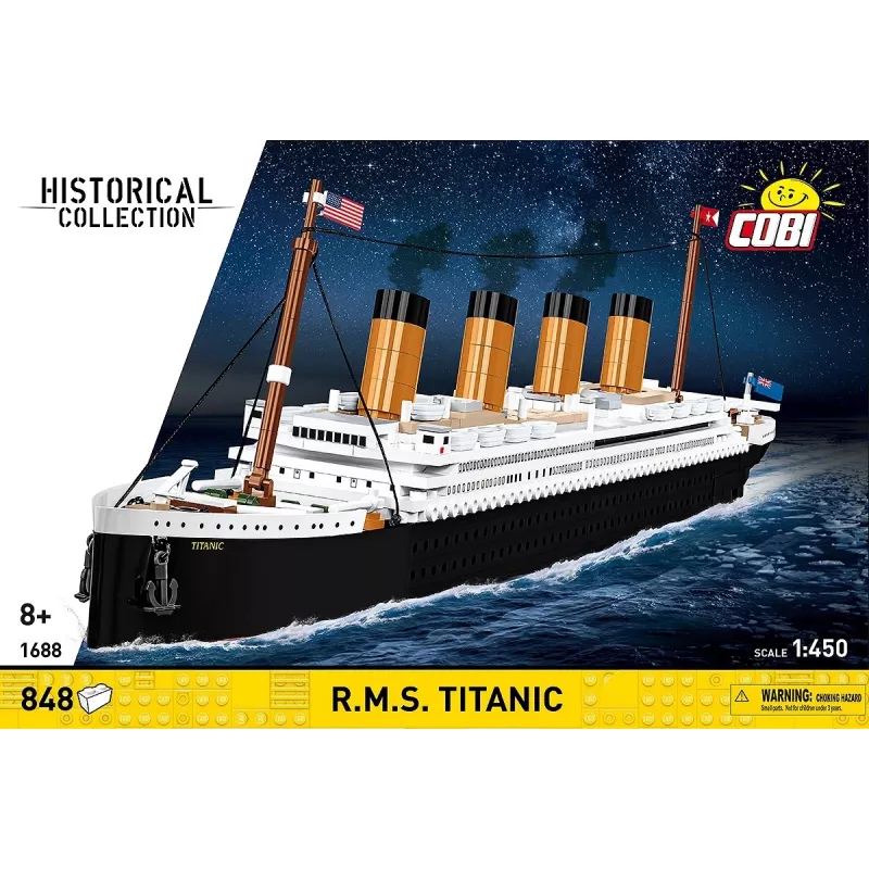 Ehituskomplekt Cobi R.M.S. Titanic mudelikomplekt, 848 osa, kollektsioneeritav laevamudel