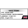 Ehituskomplekt Cobi R.M.S. Titanic mudelikomplekt, 848 osa, kollektsioneeritav laevamudel