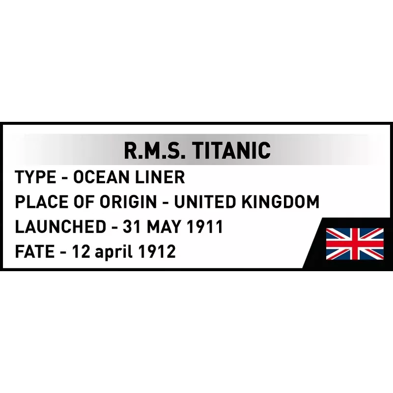 Ehituskomplekt Cobi R.M.S. Titanic mudelikomplekt, 848 osa, kollektsioneeritav laevamudel