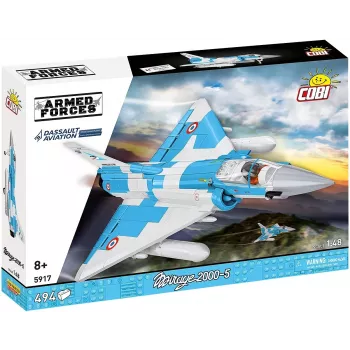 Cobi Mirage 2000-5F klotsimudeli komplekt, relvajõudude sari, 495 detaili, mõõtkava 1:48