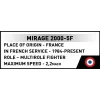 Cobi Mirage 2000-5F klotsimudeli komplekt, relvajõudude sari, 495 detaili, mõõtkava 1:48