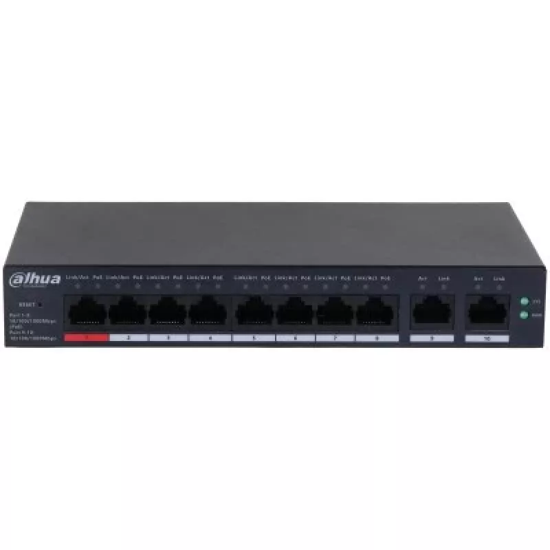 Lüliti DAHUA CS4010-8GT-110 PoE 10-pordiline, 8 PoE porti