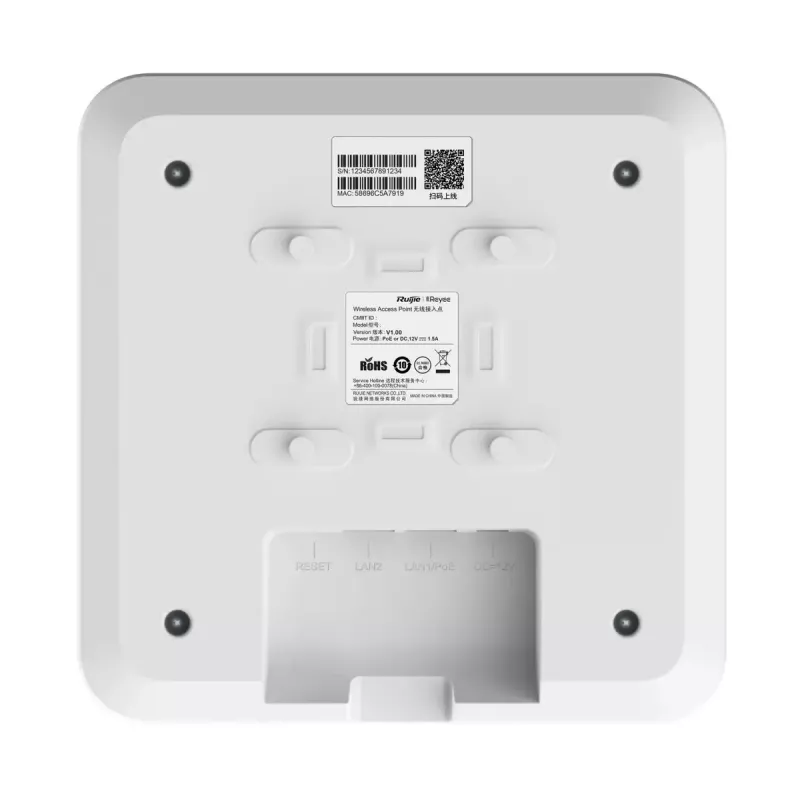 Ruijie Networks RG-RAP2200(F) traadita pääsupunkt 1267 Mbit/s Valge Power over Ethernet (PoE)