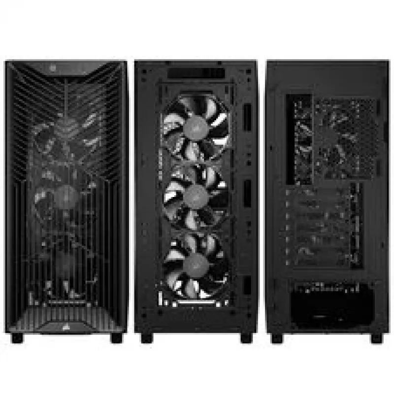 Corsair 3200D RS PC-korpus, Midi-Torn, ATX, Karastatud klaas - must