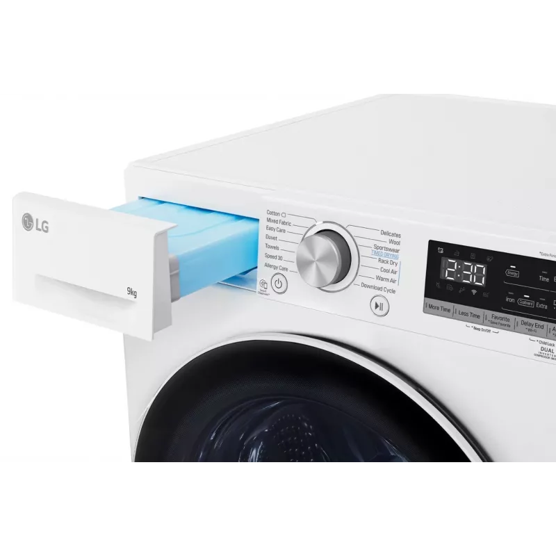 LG RH90V9AV4N, soojuspump, 9 kg, sügavus 66 cm - pesumasin-kuivati