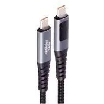USB-C–USB-C kaabel ShiverPeaks BS14-59035 USB 2.0, 2 m, kullatud kontaktid, magnetiline varjestus, must/hall