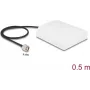 Antenn DELOCK 90761 — 2,4 GHz suundantenn WiFi N 8 dBi N-pistikuga ja 50 cm RG-58 kaabliga, valge, välistingimustesse