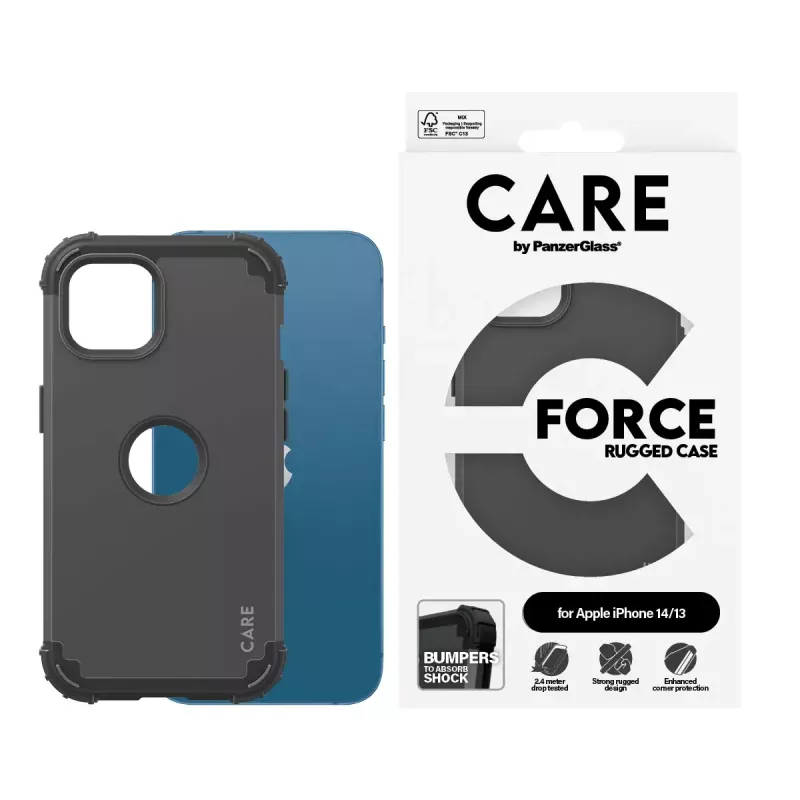 PanzerGlass CARE by moodne ümbris Must FORCE iPhone 14 13 kate