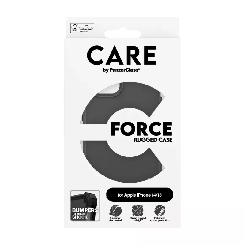 PanzerGlass CARE by moodne ümbris Must FORCE iPhone 14 13 kate