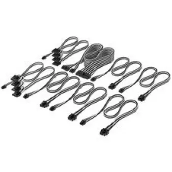 Corsair premium-punutud DC kaabel Pro Kit, Type-5 toiteploki jaoks - must/valge