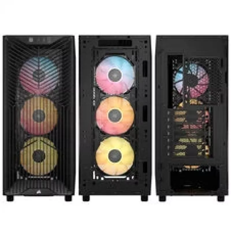 Corsair 3200D RS ARGB PC-korpus, Midi-torn, ATX, karastatud klaas - hall